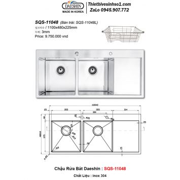 Chậu Rửa Bát Daeshin SQS-11048