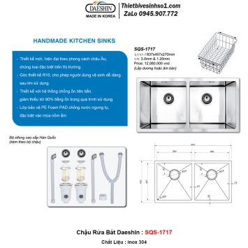 Chậu Rửa Bát Daeshin SQS-1717