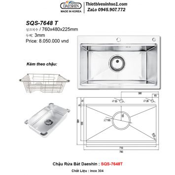Chậu Rửa Bát Daeshin SQS-7648T