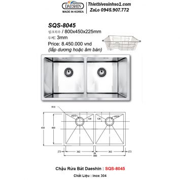 Chậu Rửa Bát Daeshin SQS-8045