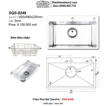 Chậu Rửa Bát Daeshin SQS-8248