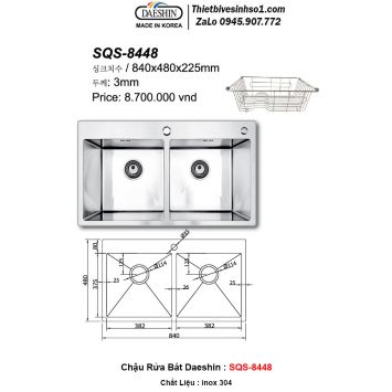 Chậu Rửa Bát Daeshin SQS-8448