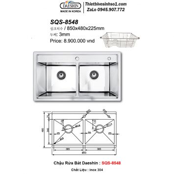 Chậu Rửa Bát Daeshin SQS-8548