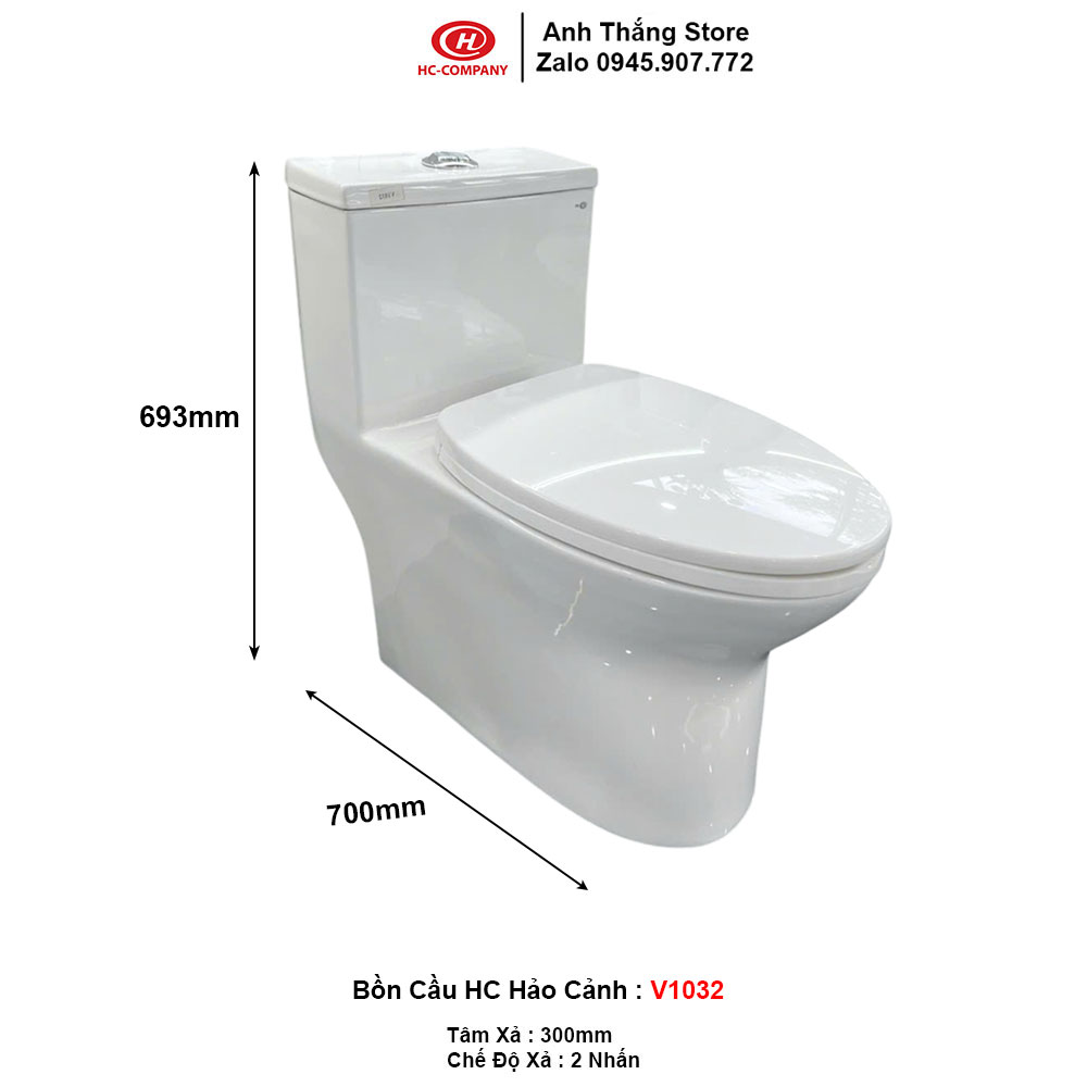 Bồn Cầu HC Hảo Cảnh V1032