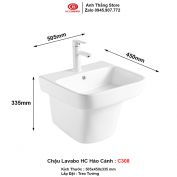 Chậu Lavabo Liền Chân HC C308