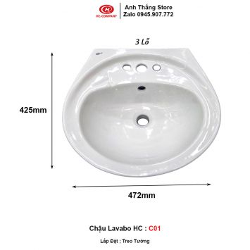 Chậu Lavabo HC C01