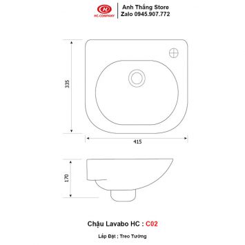 Chậu Lavabo HC C02-2