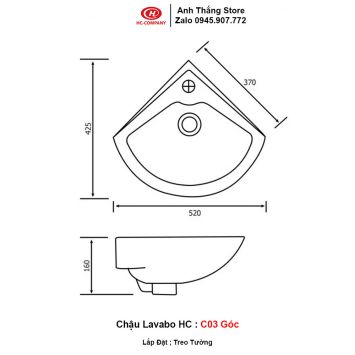 Chậu Lavabo HC C03-2