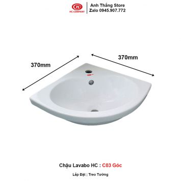 Chậu Lavabo HC C03 Góc