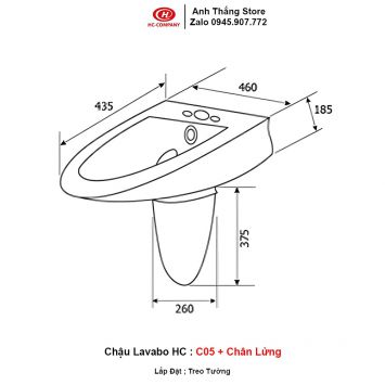 Chậu Lavabo HC C05 2