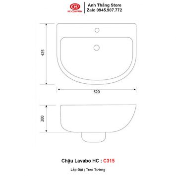 Chậu Lavabo HC C315-2