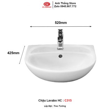 Chậu Lavabo HC C315