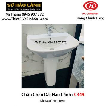 Chậu Lavabo Chân Dài HC C349