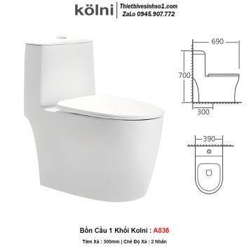 Bồn Cầu 1 Khối Kolni A036
