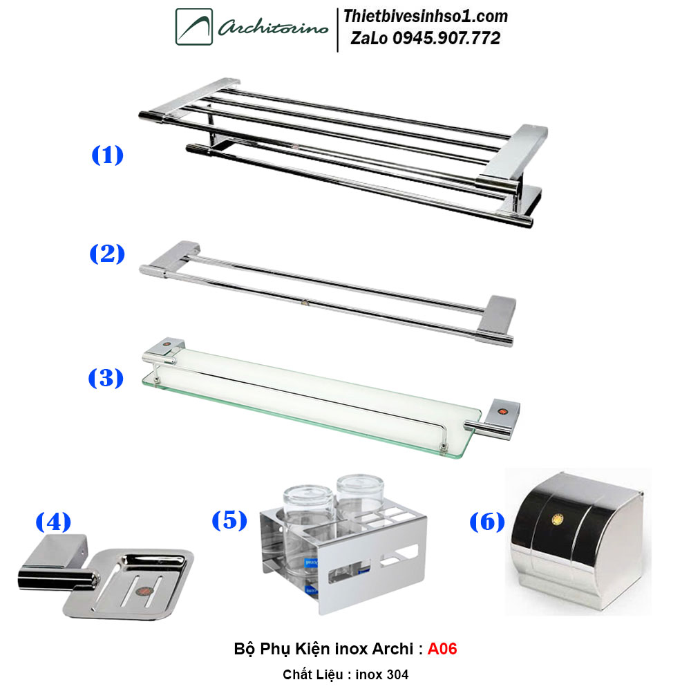 Bộ Phụ Kiện inox Archi A06
