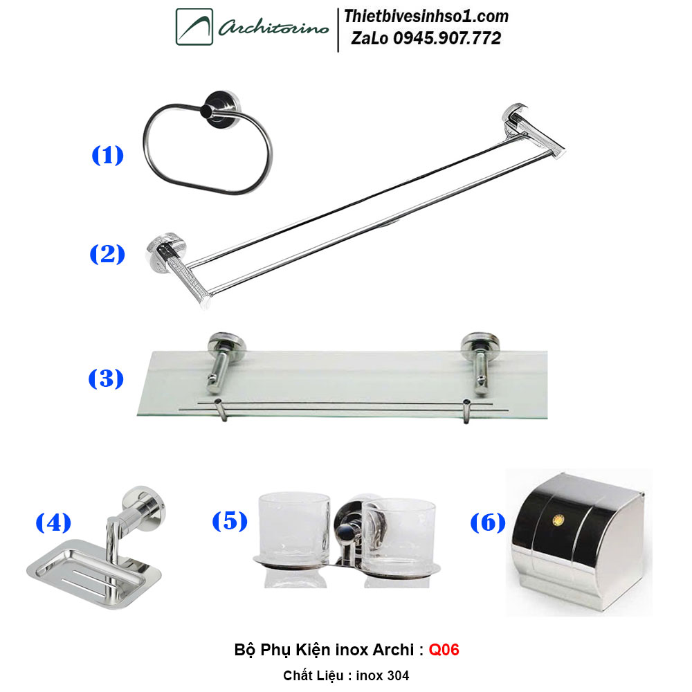 Bộ Phụ Kiện inox Archi Q06