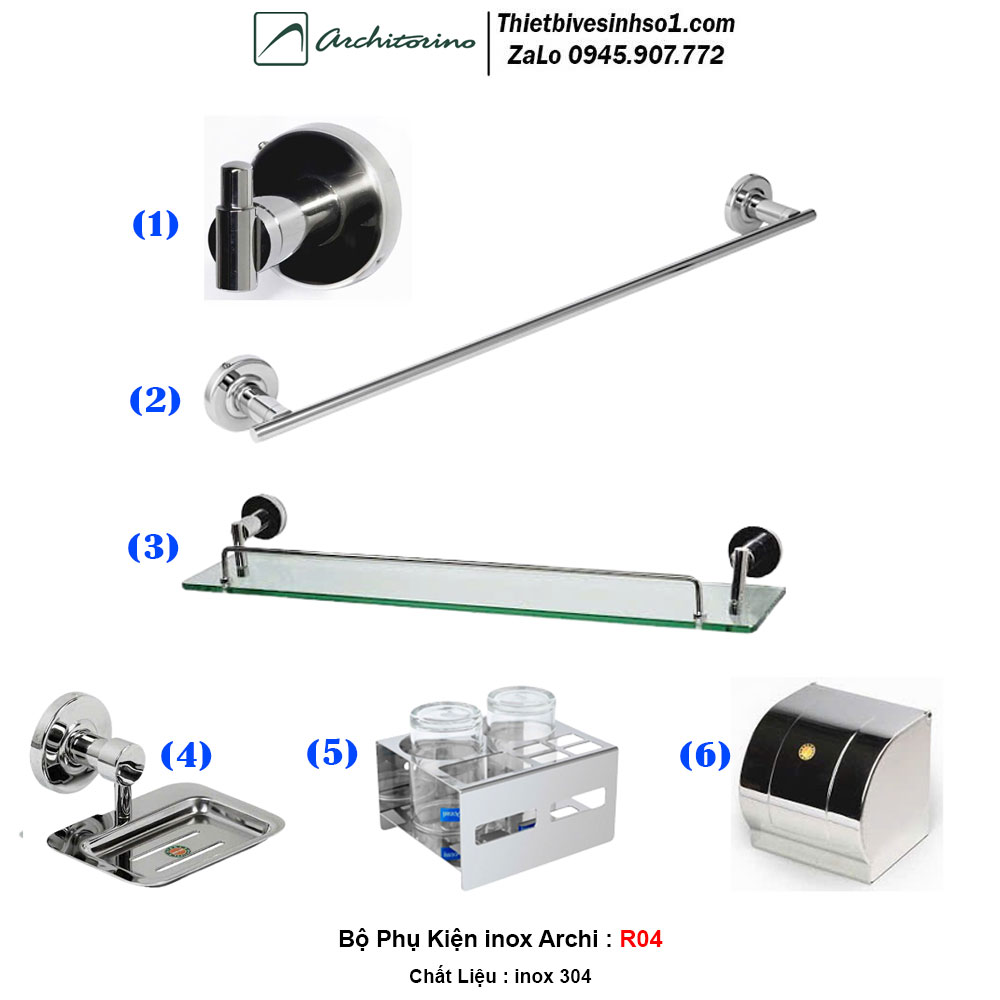 Bộ Phụ Kiện inox Archi R04