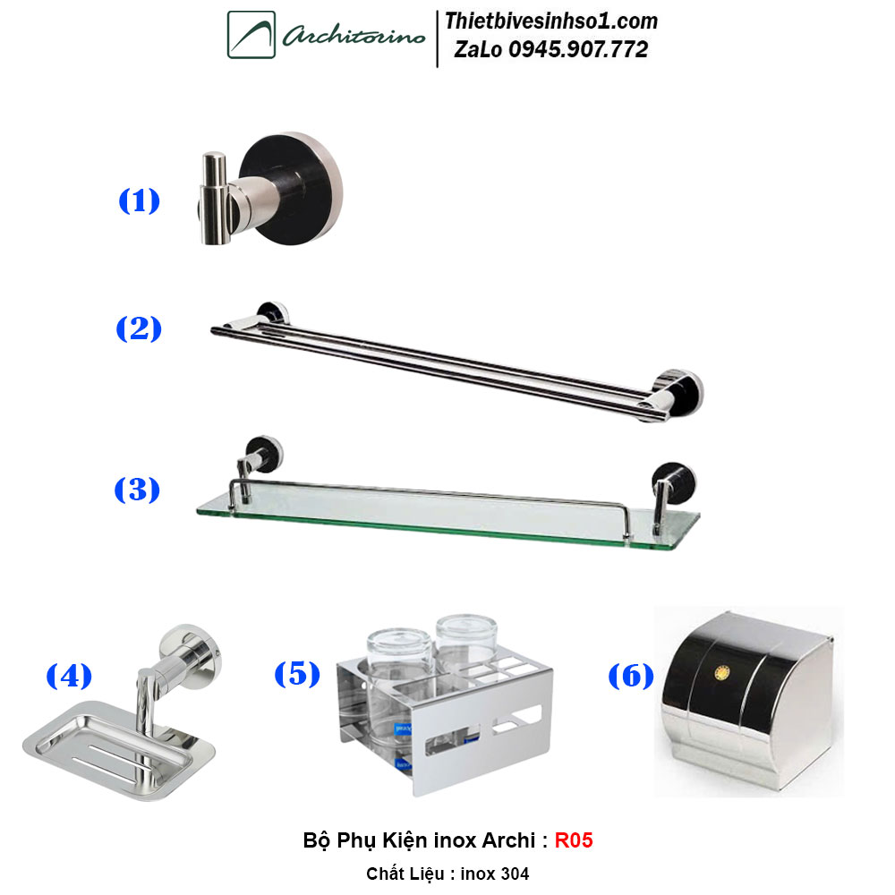 Bộ Phụ Kiện inox Archi R05
