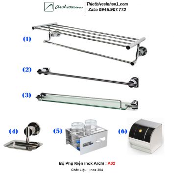 Bộ Phụ Kiện inox Archi A02