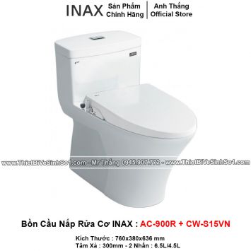 Bồn Cầu Nắp Rửa Cơ INAX AC-900R+CW-S15VN