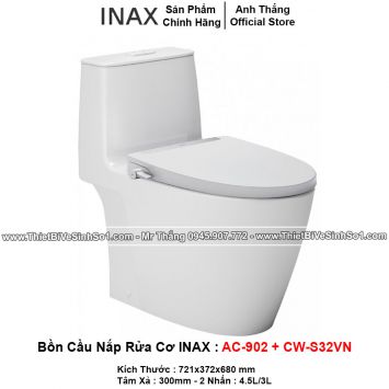 Bồn Cầu Nắp Rửa Cơ INAX AC-902+CW-S32VN