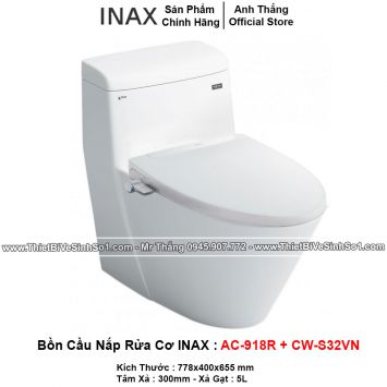 Bồn Cầu Nắp Rửa Cơ INAX AC-918R+CW-S32VN