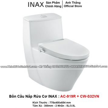 Bồn Cầu Nắp Rửa Cơ INAX AC-919R+CW-S32VN