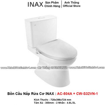 Bồn Cầu Nắp Rửa Cơ INAX AC-504A+CW-S32VN-1