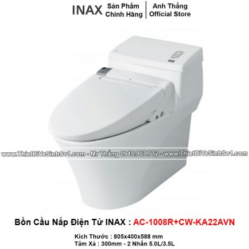 Bồn Cầu Nắp Điện Tử INAX AC-1008R+CW-KA22AVN