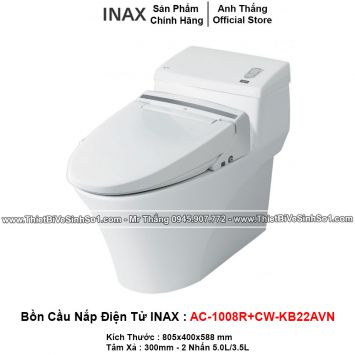 Bồn Cầu Nắp Điện Tử INAX AC-1008R+CW-KB22AVN