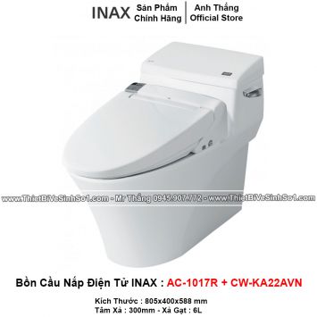 Bồn Cầu Nắp Điện Tử INAX AC-1017R+CW-KA22AVN