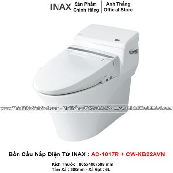 Bồn Cầu Nắp Điện Tử INAX AC-1017R+CW-KB22AVN
