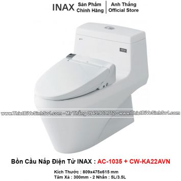 Bồn Cầu Nắp Điện Tử INAX AC-1035+CW-KA22AVN