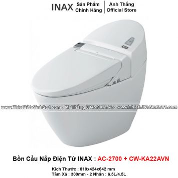 Bồn Cầu Nắp Điện Tử INAX AC-2700+CW-KA22AVN