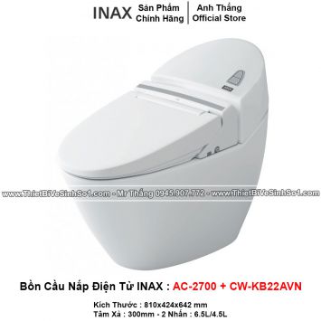 Bồn Cầu Nắp Điện Tử INAX AC-2700+CW-KB22AVN