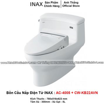 Bồn Cầu Nắp Điện Tử INAX AC-4005+CW-KB22AVN