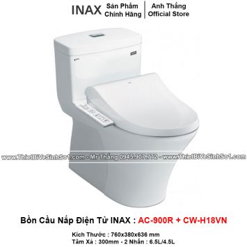 Bồn Cầu Nắp Điện Tử INAX AC-900R+CW-H18VN