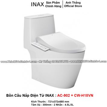 Bồn Cầu Nắp Điện Tử INAX AC-902+CW-H18VN