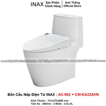 Bồn Cầu Nắp Điện Tử INAX AC-902+CW-KA22AVN