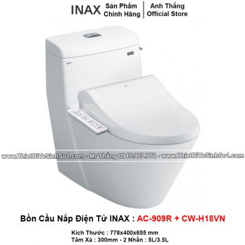 Bồn Cầu Nắp Điện Tử INAX AC-909R+CW-H18VN