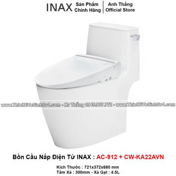 Bồn Cầu Nắp Điện Tử INAX AC-912+CW-KA22AVN