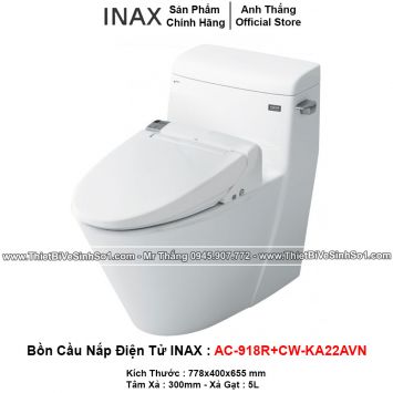 Bồn Cầu Nắp Điện Tử INAX AC-918R+CW-KA22AVN