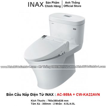 Bồn Cầu Nắp Điện Tử INAX AC-959A+CW-KA22AVN
