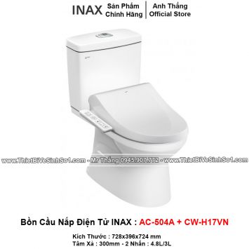 Bồn Cầu Nắp Điện Tử INAX AC-504A+CW-H17VN
