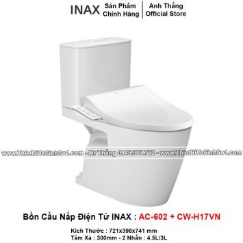 Bồn Cầu Nắp Điện Tử INAX AC-602+CW-H17VN