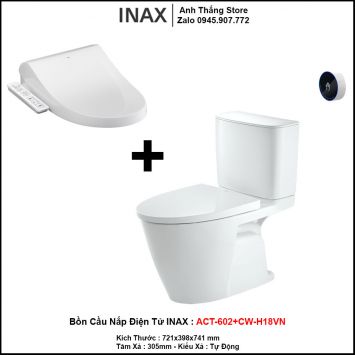 Bồn Cầu Nắp Điện Tử INAX ACT-602+CW-H18VN