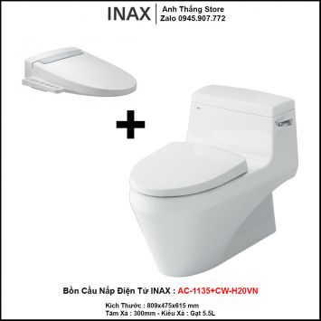 Bồn Cầu Nắp Điện Tử INAX AC-1135+CW-H20VN