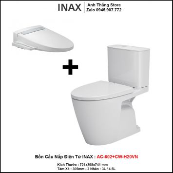 Bồn Cầu Nắp Điện Tử INAX AC-602+CW-H20VN