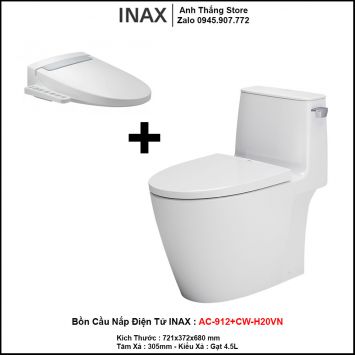 Bồn Cầu Nắp Điện Tử INAX AC-912+CW-H20VN