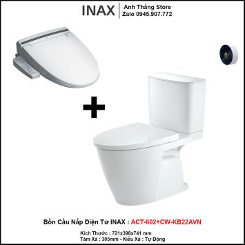 Bồn Cầu Nắp Điện Tử INAX ACT-602+CW-KB22AVN